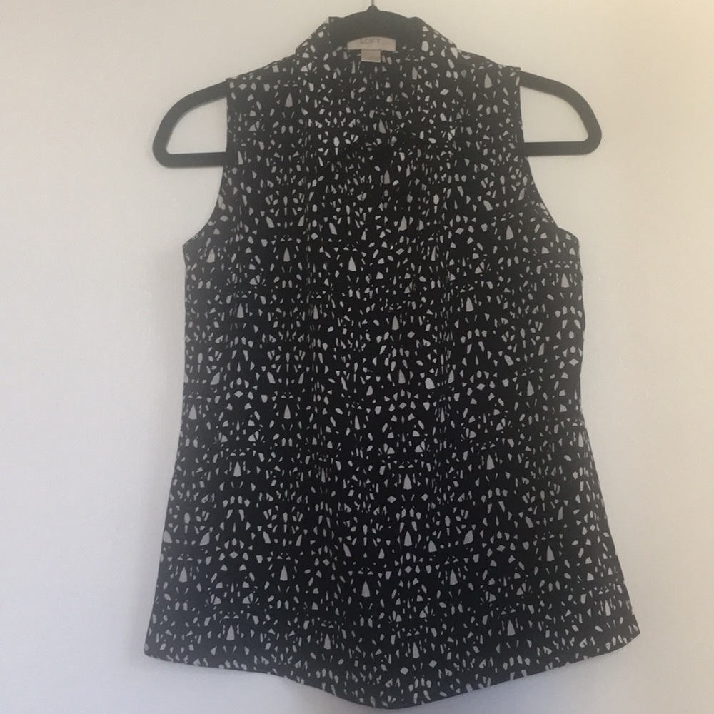 Loft Sleeveless Collared Blouse, Size SP